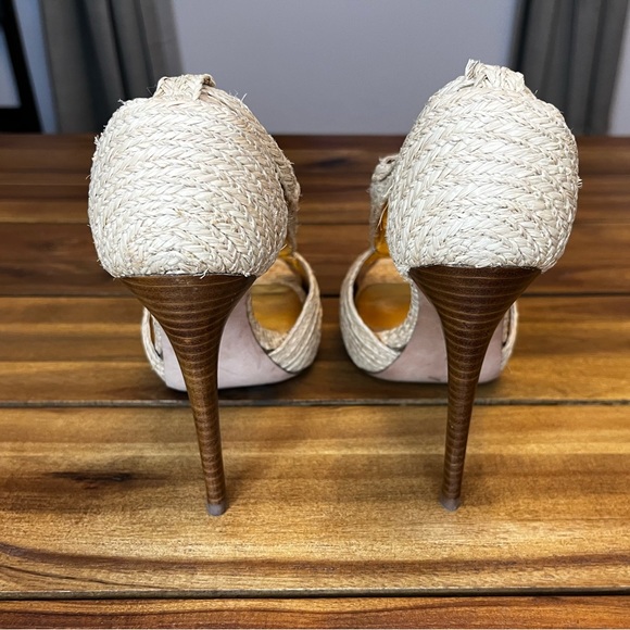 Report Signature Lucie 2 Platform Raffia Sandals - Size 6 - Picture 3 of 5